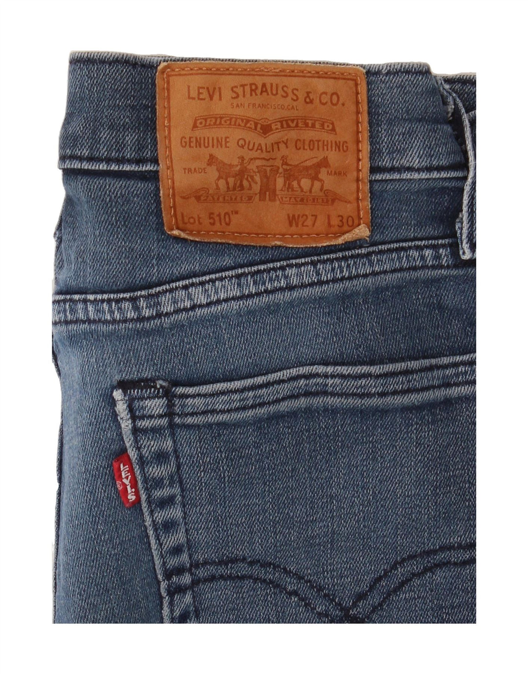 LEVI'S Mens Straight Jeans W27 L30 Blue Cotton Vintage Levi's and Second-Hand Levi's from Messina Hembry 