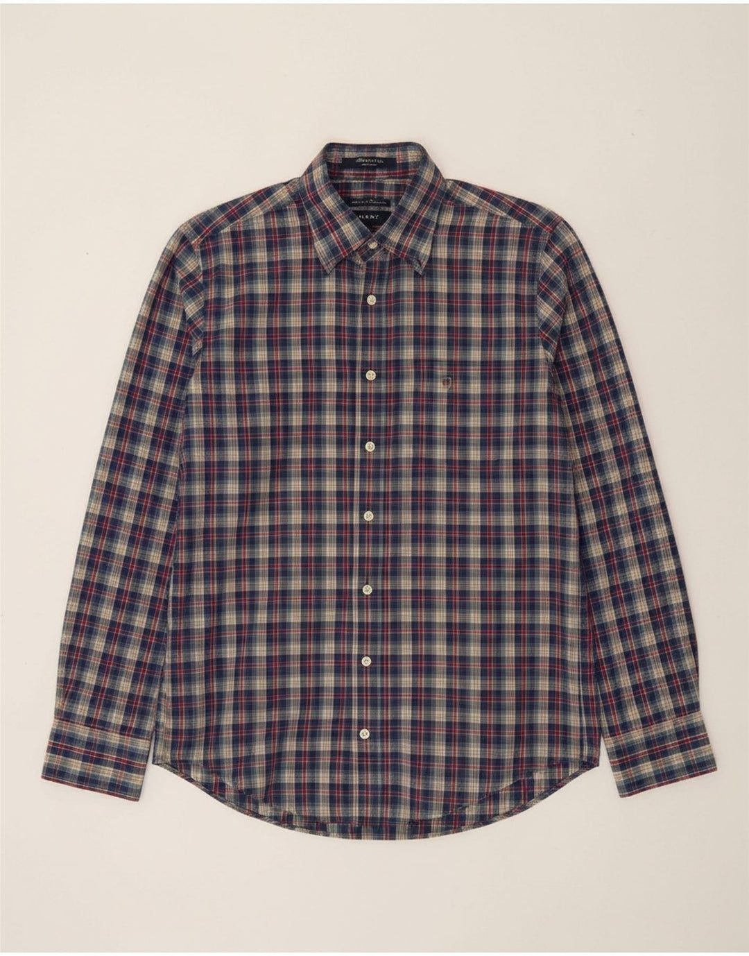 GANT Mens Regular Fit Shirt Medium Blue Check Cotton