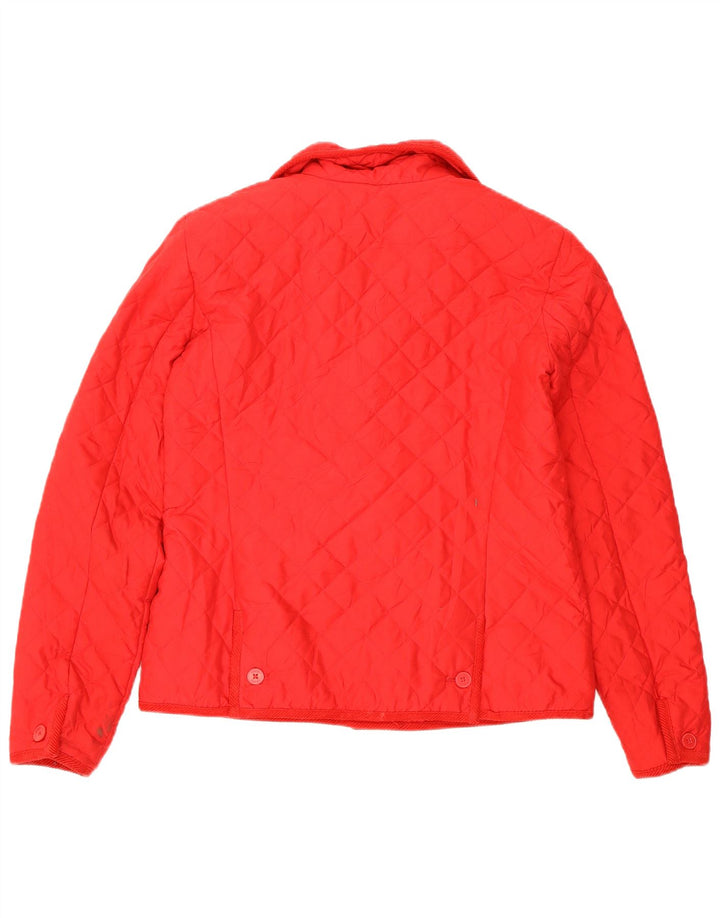 Jaqueta acolchoada feminina Chaps UK 10 poliéster vermelho pequeno