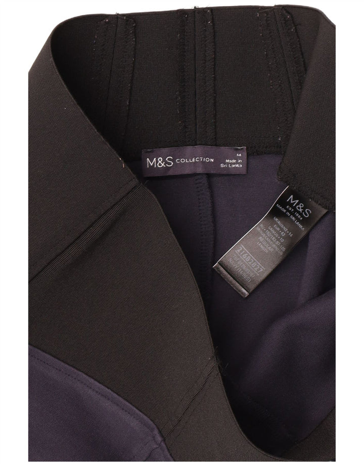 Marks & Spencer Womens Leggings UK 14 Medium  Navy Blue Viscose