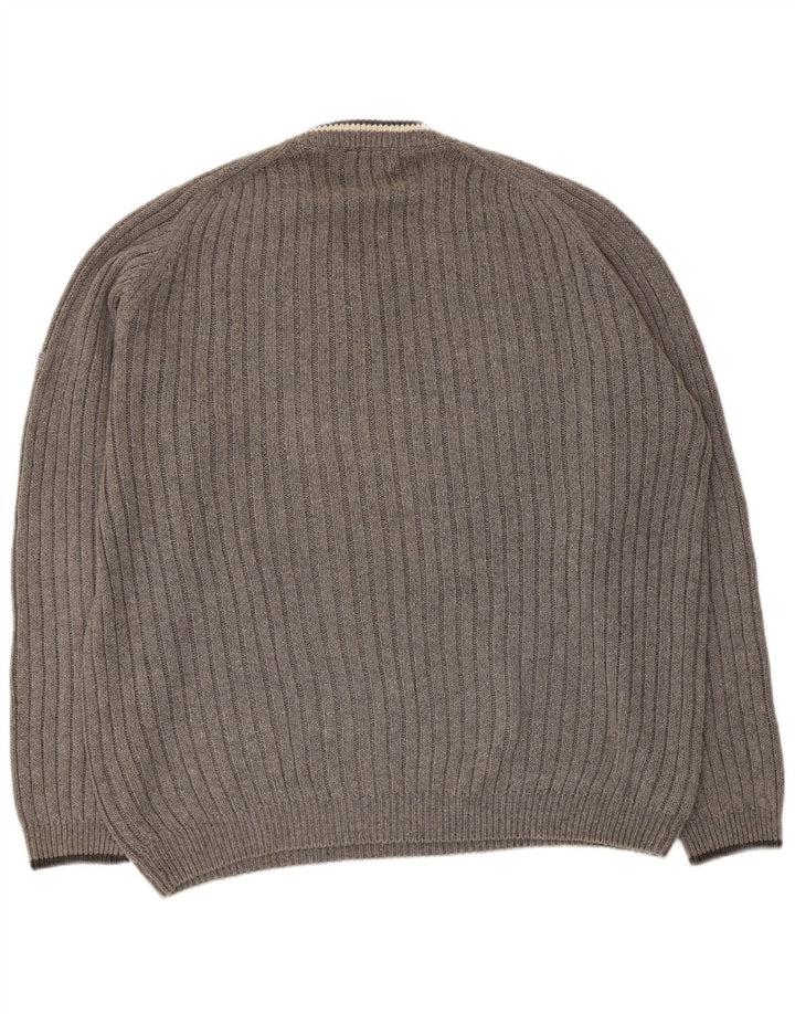 Tom Tailor Herre V-hals sweater XL Grå Ramie