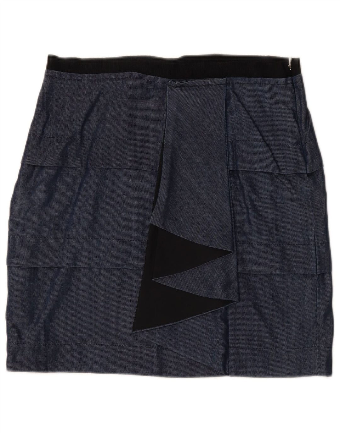 Max&Co. Womens Peplum Skirt Large W32  Navy Blue Viscose