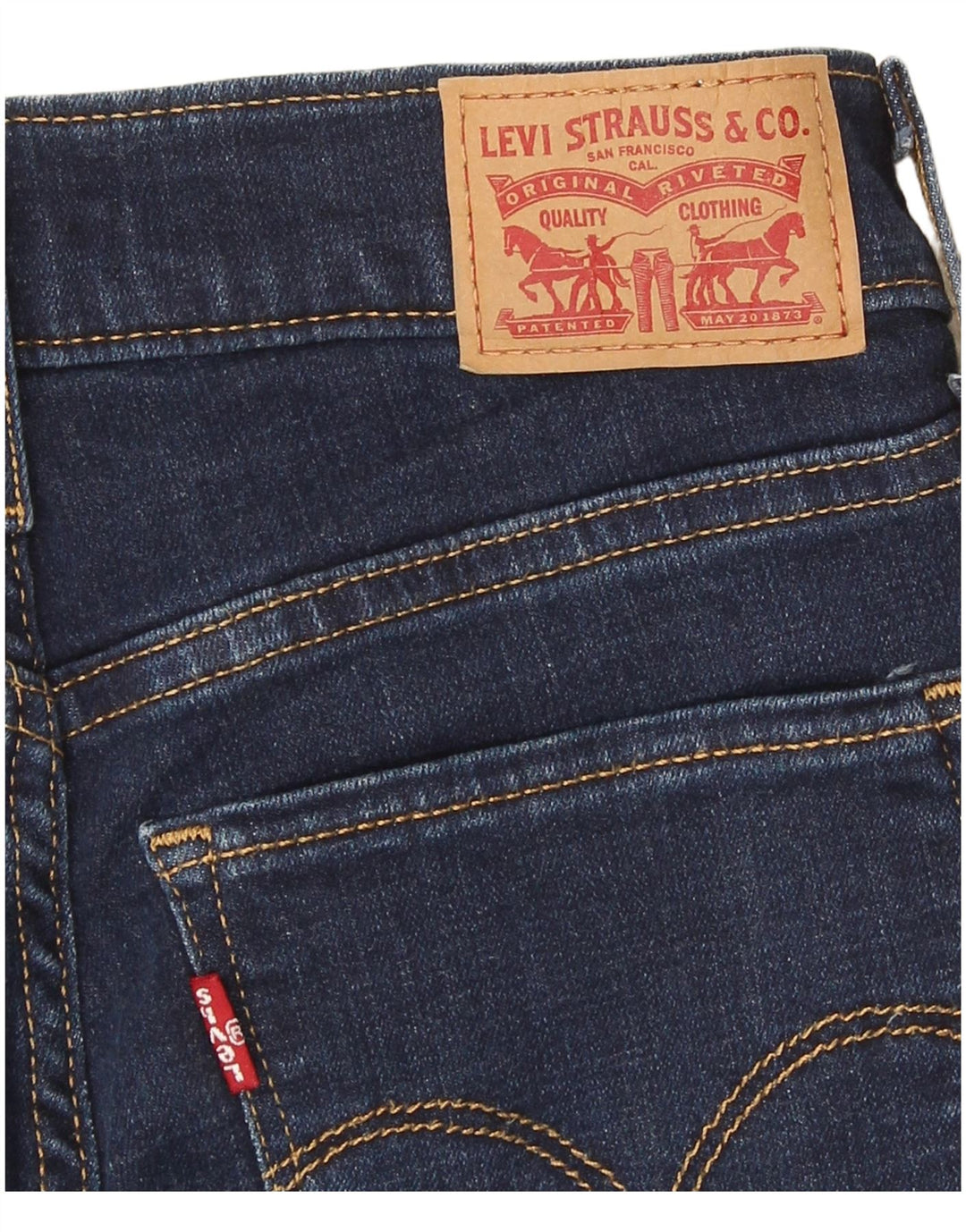 Levi's Womens 312 Shaping Slim Jeans W24 L31 Navy Blue