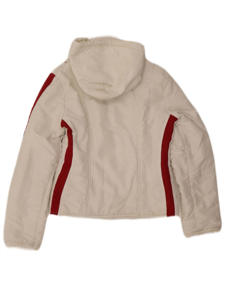 Giacca imbottita con cappuccio da donna Karma UK 10 Small Poliestere color block bianco