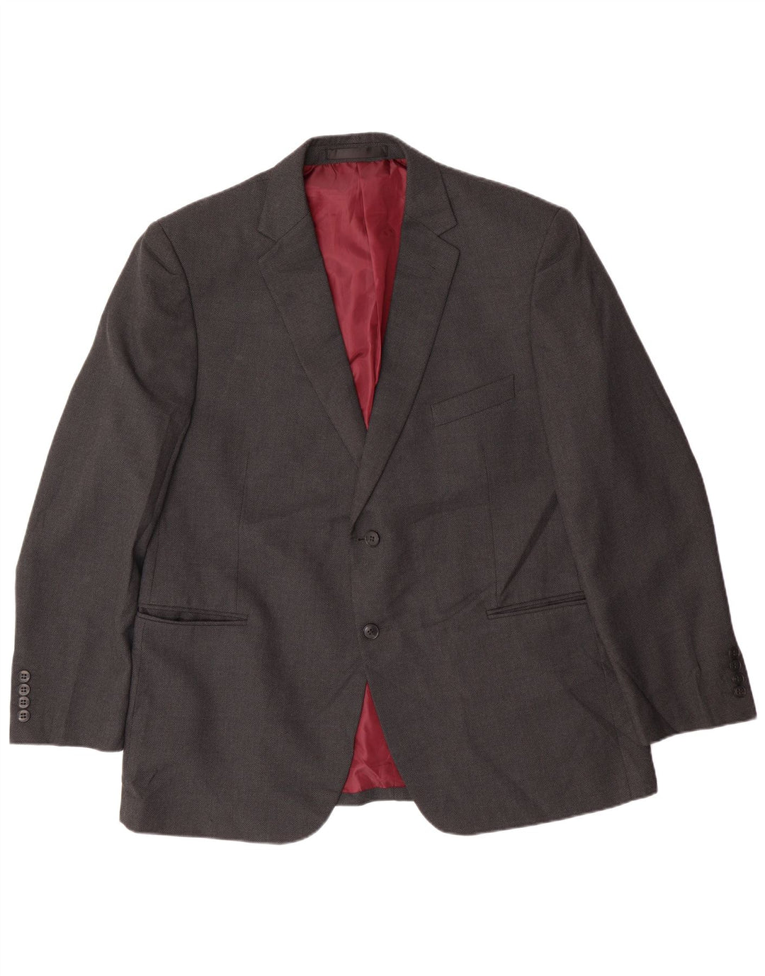 MARKS & SPENCER Mens 2 Button Blazer Jacket UK 38 Medium Grey Polyester