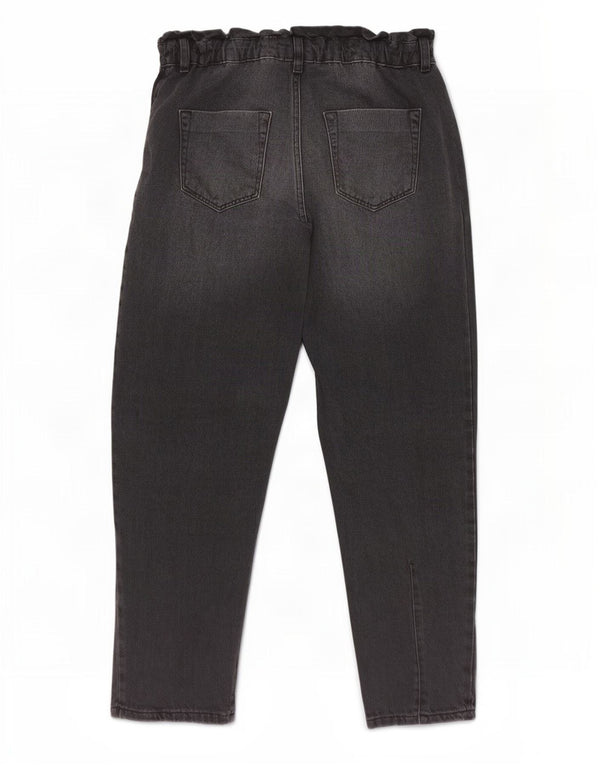 Zara Jean court taille haute fuselé pour femme EU 36 XS W26 L24 coton noir