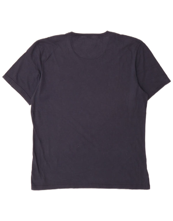 Barbour Uomo Slim Fit T-shirt Top XL Blu Navy in cotone