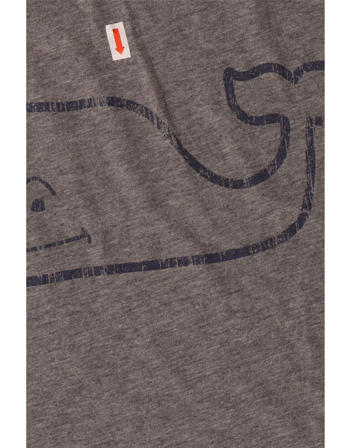 VINEYARD VINES Womens Graphic Top Long Sleeve UK 18 XL Grey Polyester