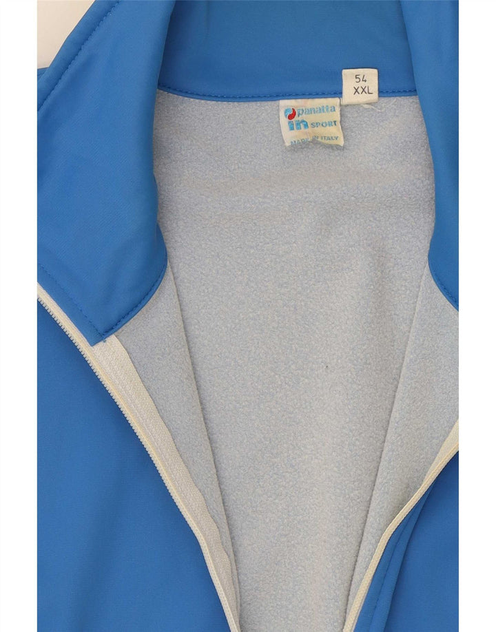 panatta Mens Tracksuit Top Jacket IT 54 XL Blue Colourblock Polyamide