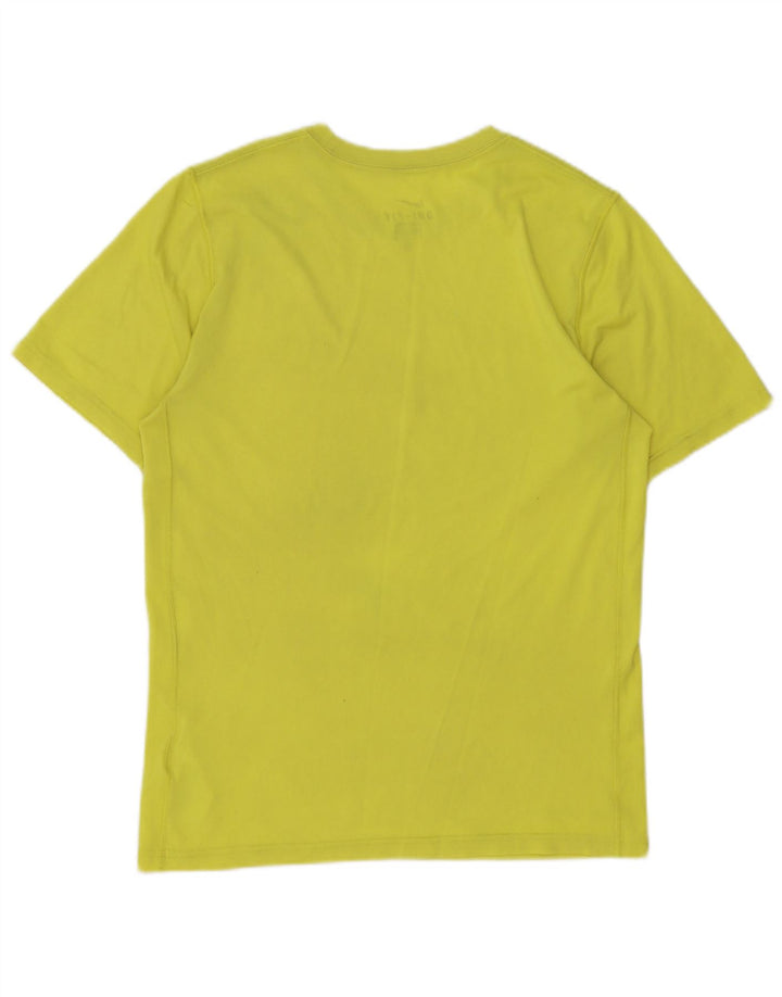 Nike Mens Dri Fit T-Shirt Top Small Yellow Polyester