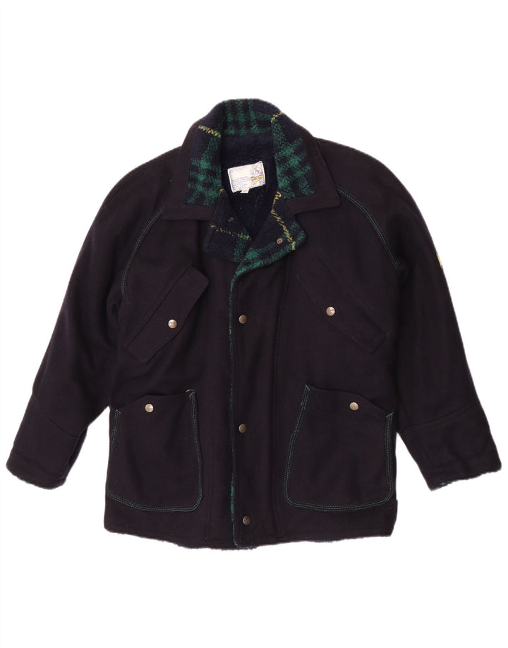 POP 84 dame 3/4 ærmet oversized utility jakke EU 36 Small Navy Blue