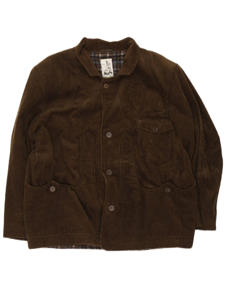 Hunter Mens Corduroy Jacket IT 50 Large Brown Cotton