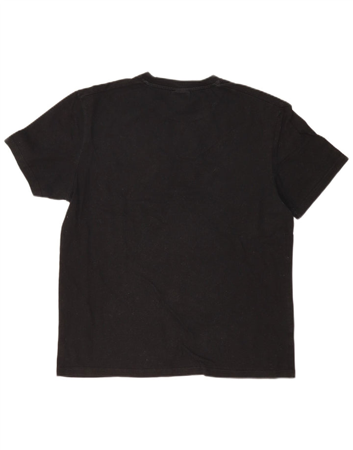 ELLESSE Mens Graphic T-Shirt Top Large Black
