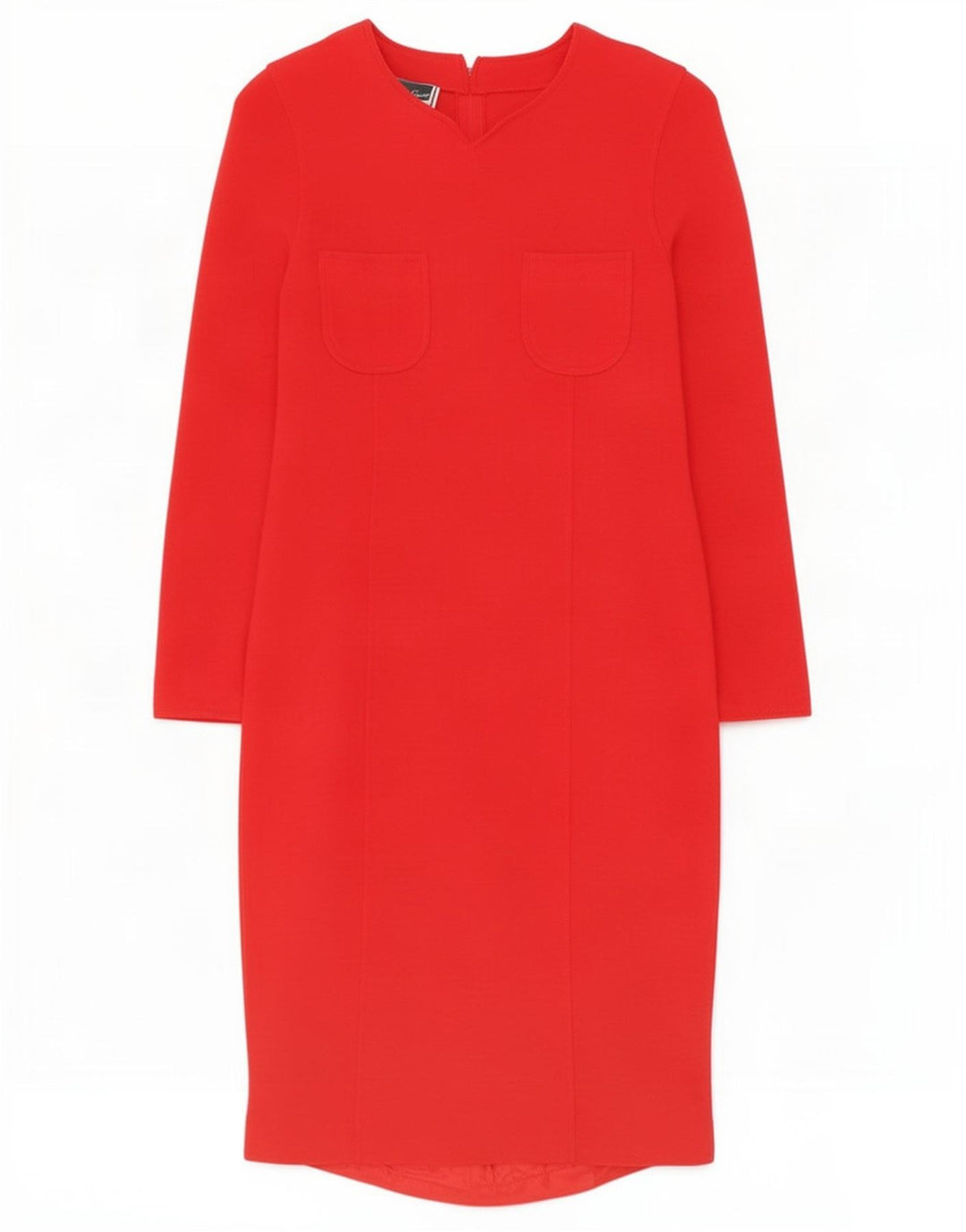 Luisa Spagnoli Womens Long Sleeve Maxi Dress IT 44 Medium Red Acetate