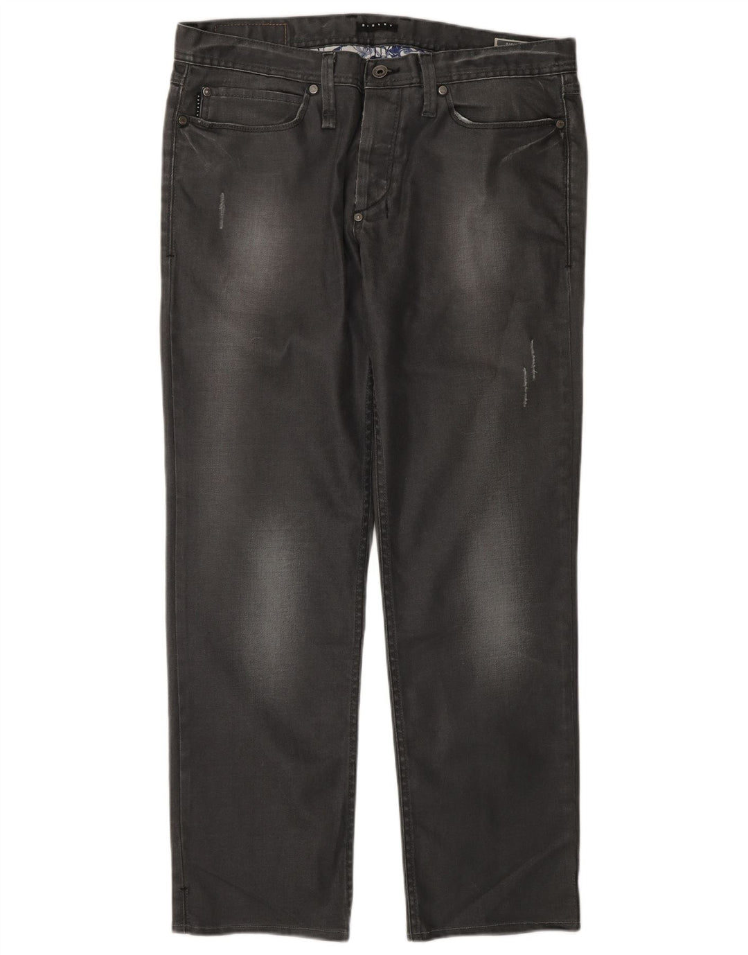 SISLEY Mens Slim Jeans W35 L31  Grey Cotton