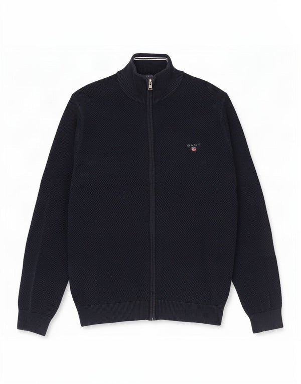 Gant Herren-Strickjacke, groß, marineblau, Baumwolle