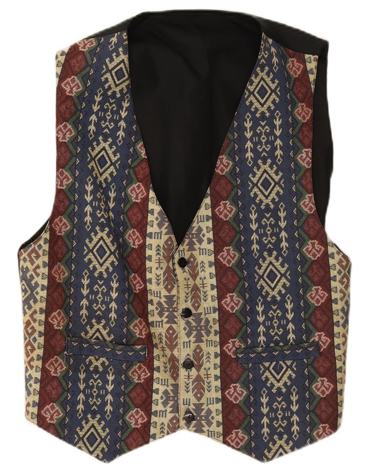 Vintage Mens Waistcoat XS Multicoloured Fair Isle