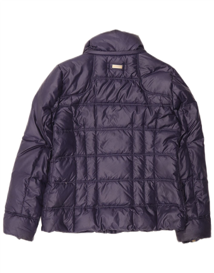 Henry Cottons Womens Padded Jacket IT 44 Medium Navy Blue Polyamide