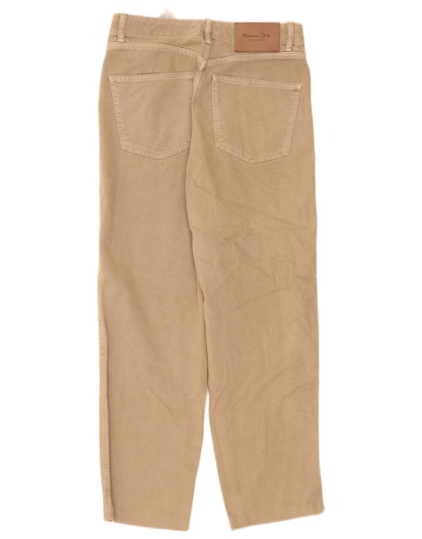 Massimo Dutti Jeans Cónicos De Cintura Alta Para Mujer EU 38 Small W28 L27 Beige