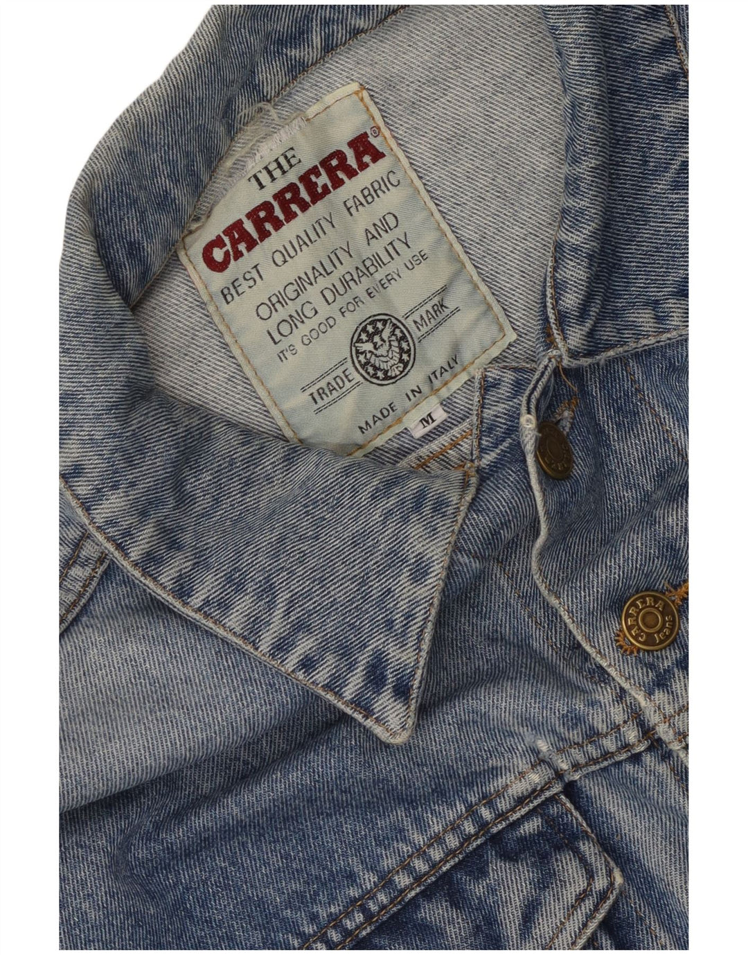 Carrera Mens Denim Jacket UK 38 Medium Blue