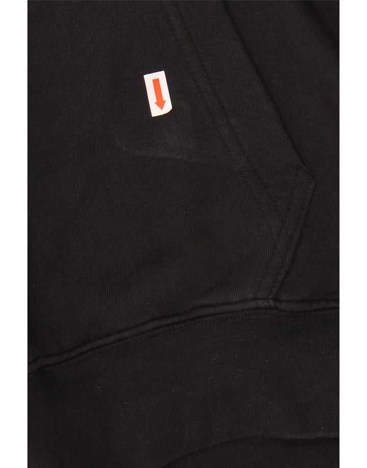 NIKE Mens Graphic Hoodie Jumper Medium Black Cotton