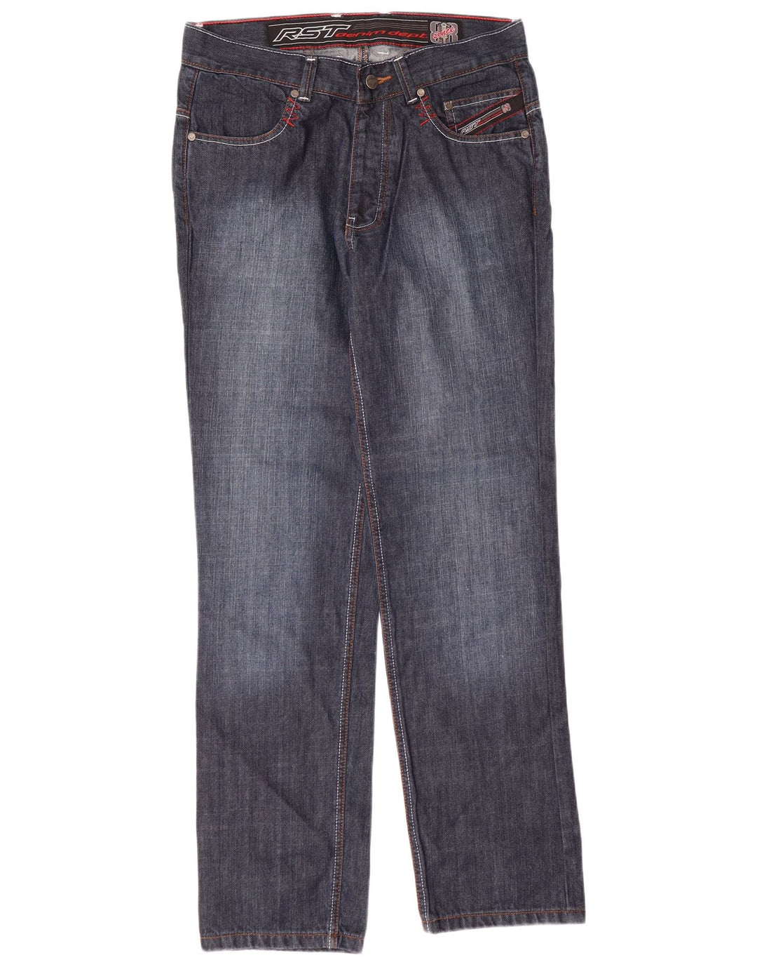 RST almindelige lige jeans til kvinder W32 L31 Marineblå bomuld