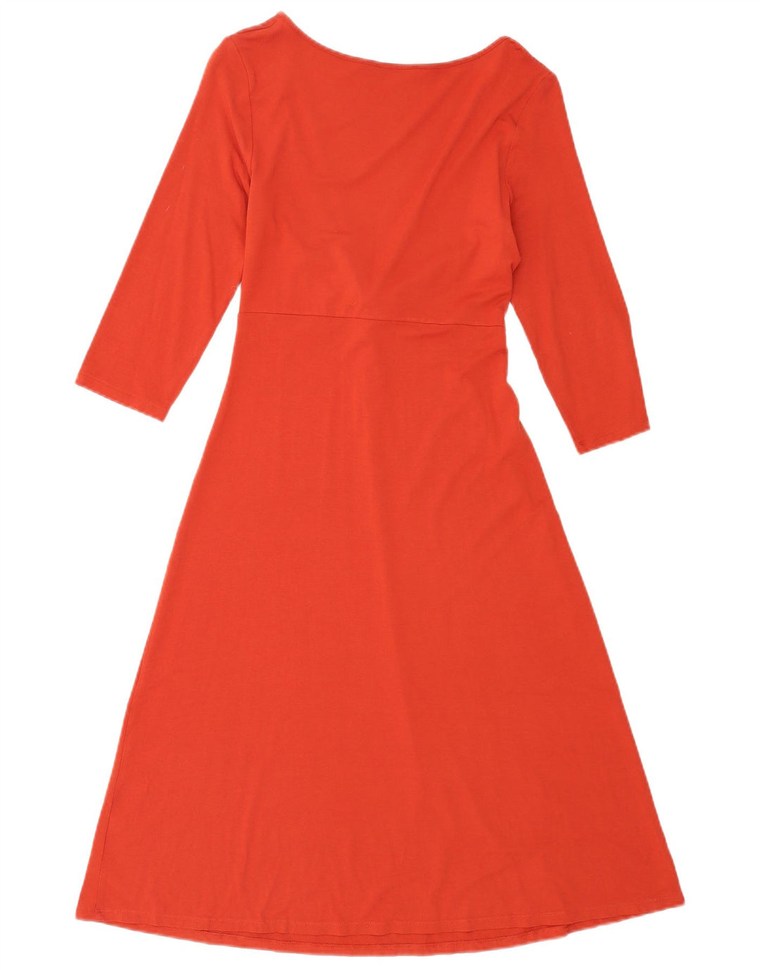 Marks & Spencer Womens 3/4 Sleeve A-Line Dress UK 10 Small Red Polyester