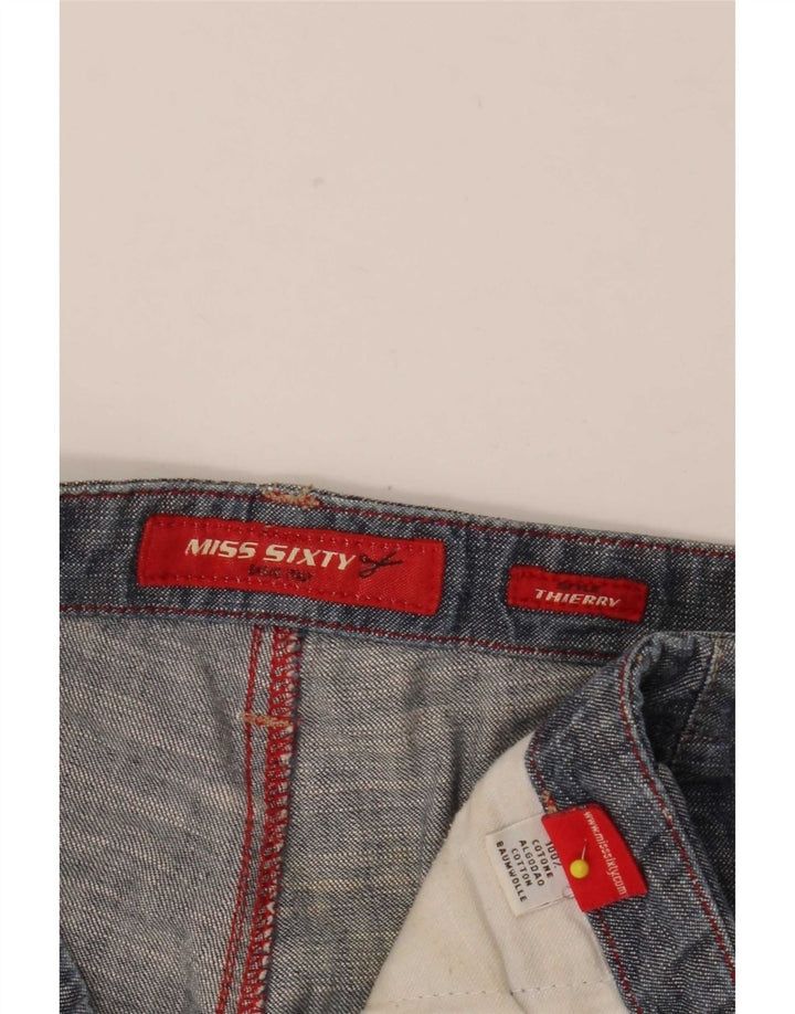 Miss Sixty Womens Flared Jeans W28 L33 Navy Blue Cotton