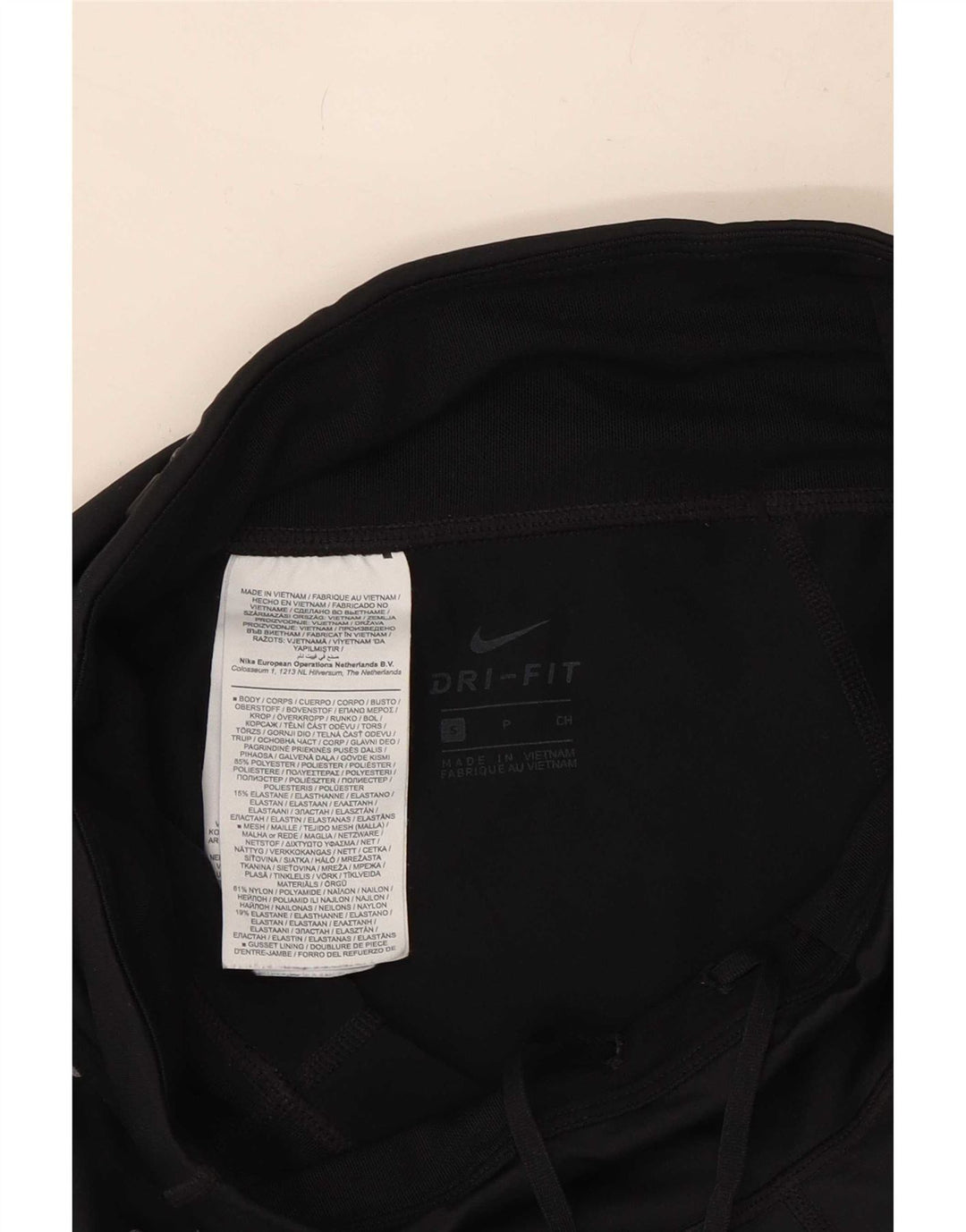 Nike Damen Leggings UK 8 Small Schwarz gepunktetes Polyester