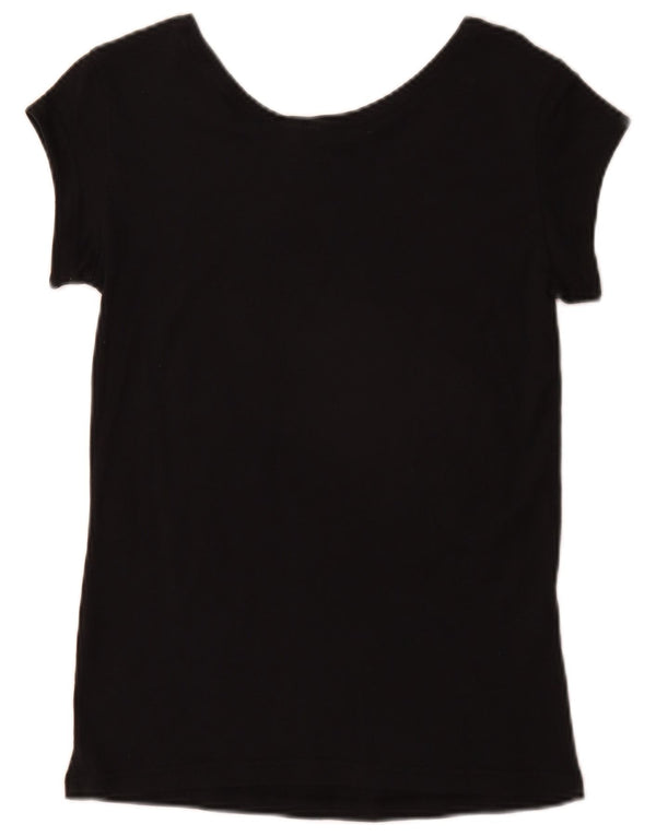 T-shirt grafica da donna Adidas Top UK 4/6 XS cotone nero