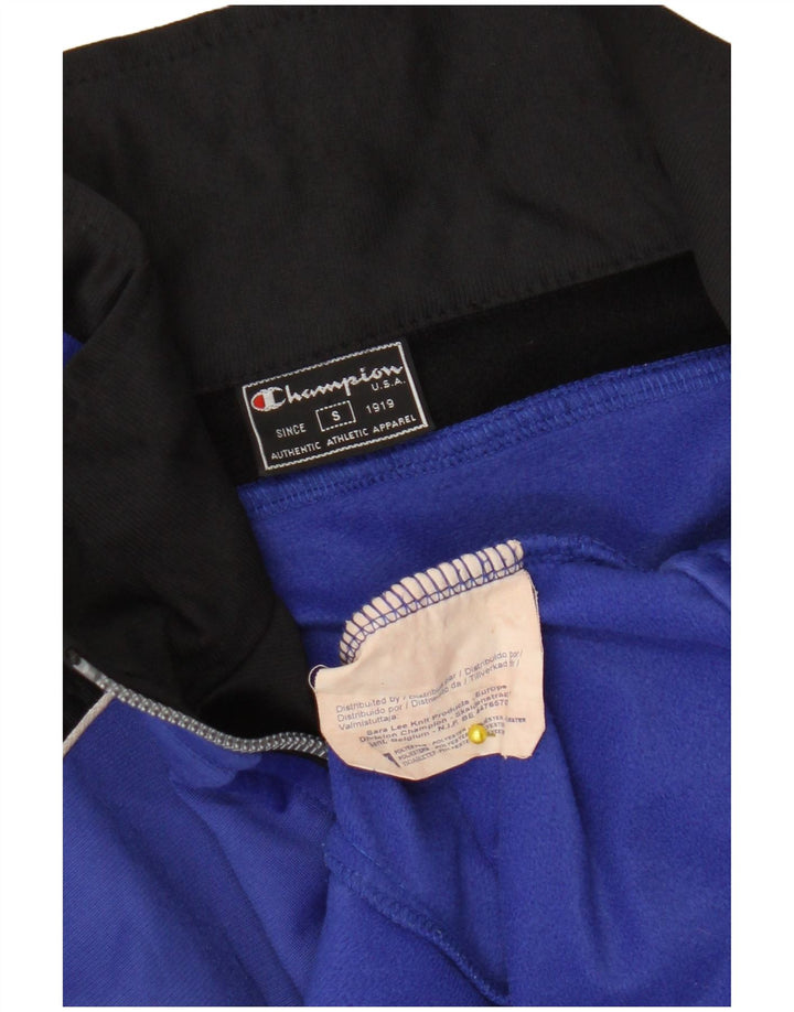 Champion Mens Graphic Tracksuit Top Jacket Small Blue Colourblock Polyester