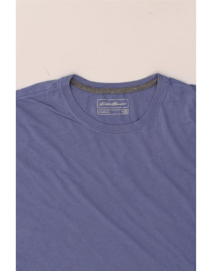 EDDIE BAUER Mens T-Shirt Top 2XL Blue Cotton Vintage Eddie Bauer and Second-Hand Eddie Bauer from Messina Hembry 