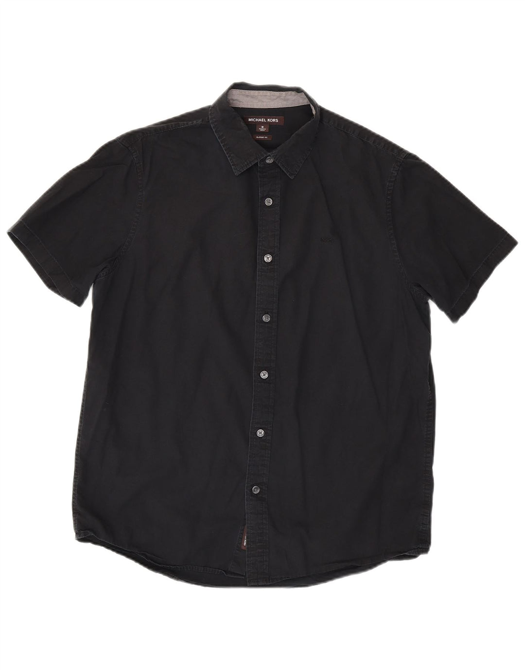 Michael Kors Mens Classic Fit Short Sleeve Shirt Medium Black