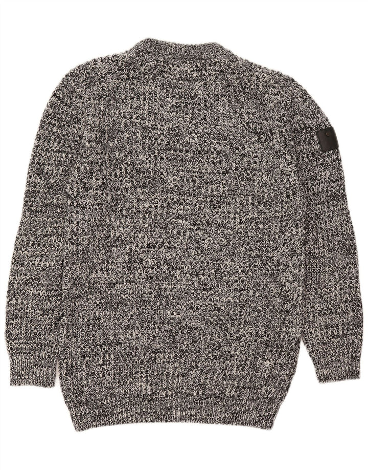 Superdry Mens Crew Neck Jumper Sweater Large Grey Flecked