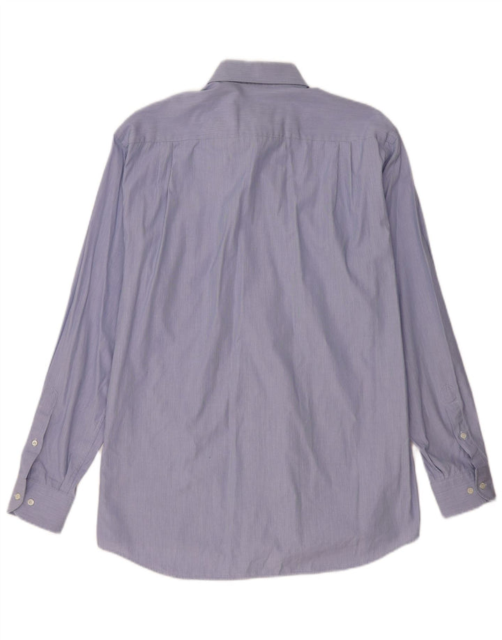 Hugo Boss Mens Shirt Medium Blue Pinstripe Cotton