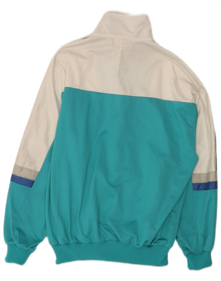 Asics Mens Graphic Tracksuit Top Jacket Medium Turquoise Colourblock