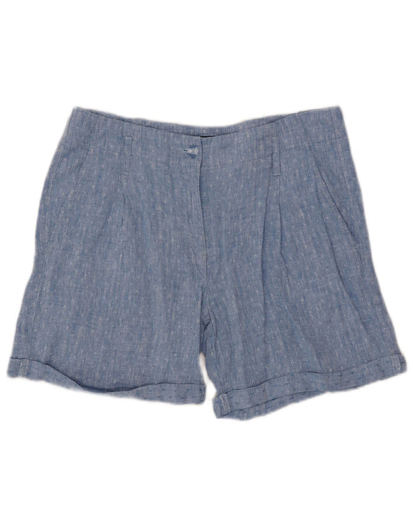 Marks & Spencer Damen Pegged Chino Shorts UK 12 Medium W32 Blau Geometrisch