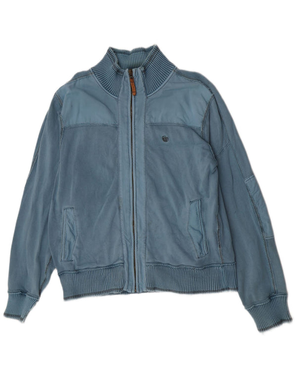 Fat Face Mens Tracksuit Top Jacket Large Blue Cotton