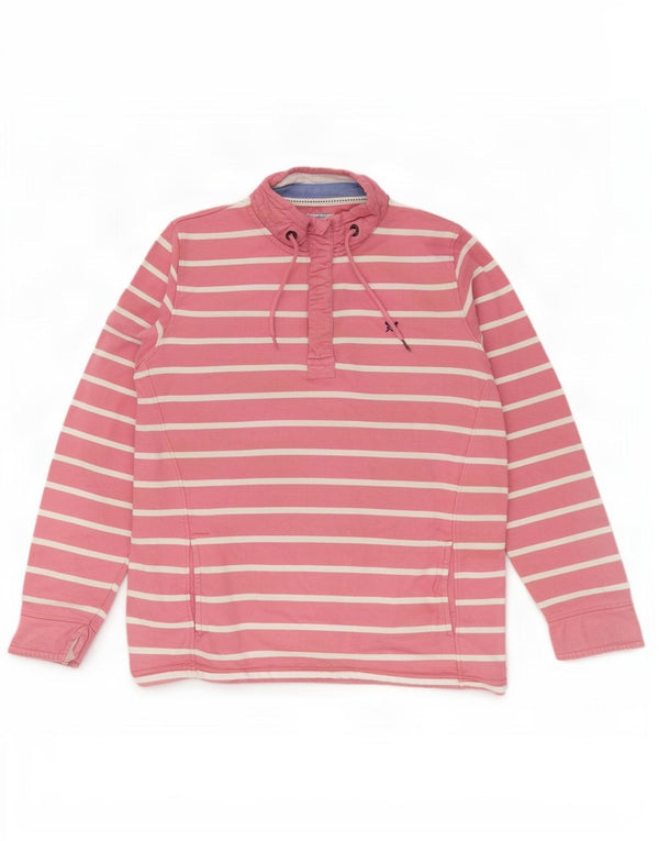 Crew Clothing Womens Oversized Sweatshirt Jumper UK 14 Large Pink Striped