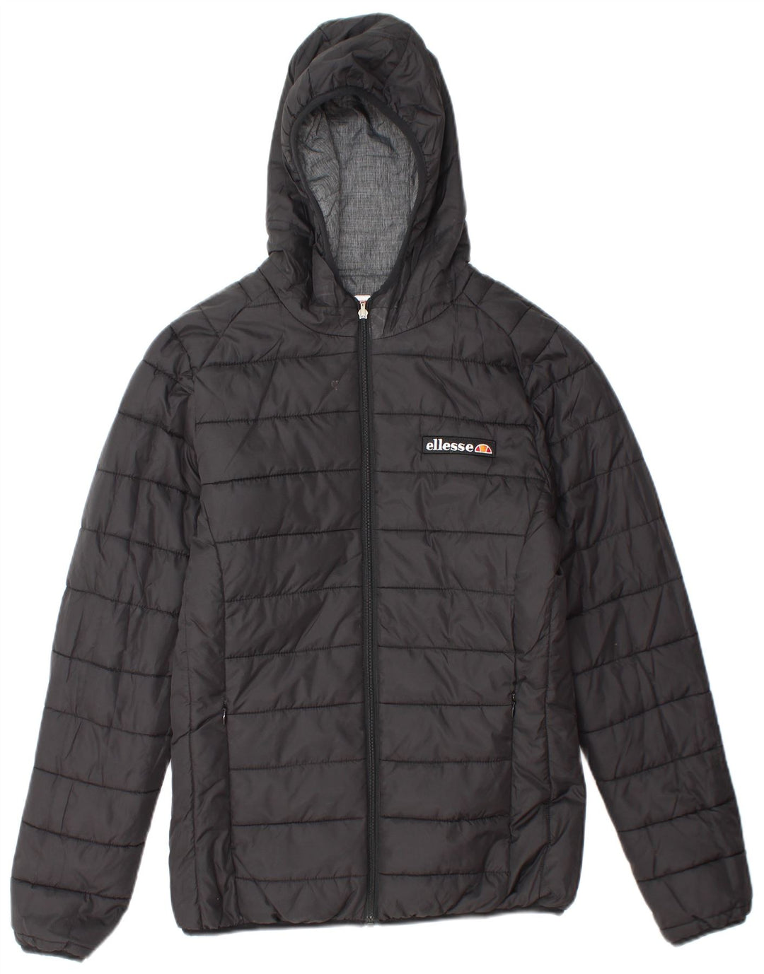 Ellesse Womens Oversized Hooded Reversible Padded Jacket UK 10 Small Grey