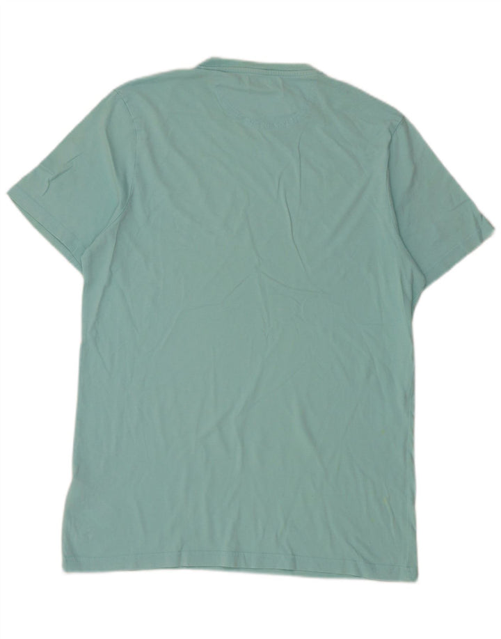 Henri Lloyd Mens Graphic T-Shirt Top Medium Turquoise Cotton
