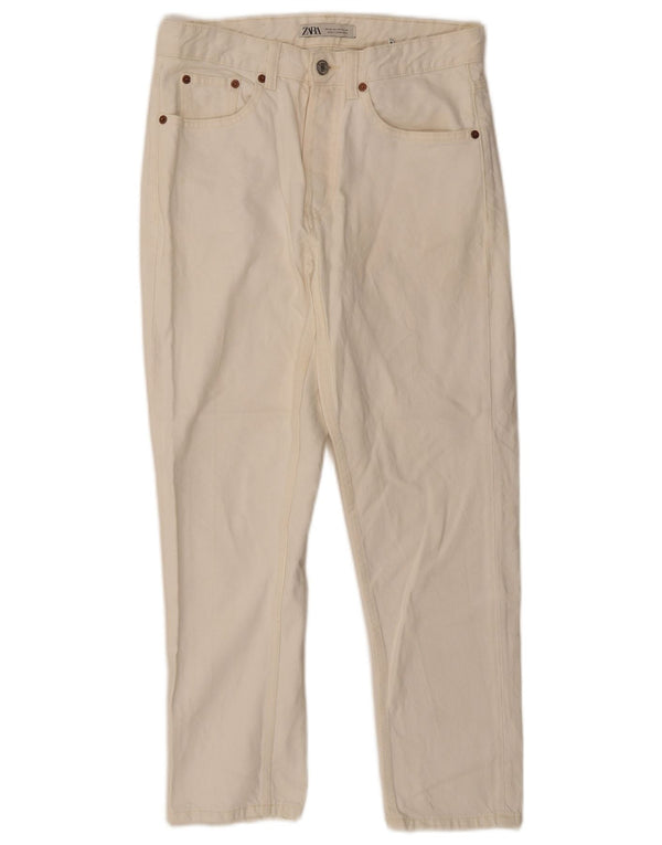 Zara Mens Straight Jeans EU 36 XS W29 L27 White Cotton