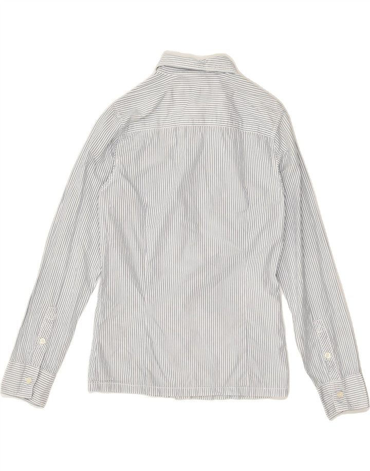 DIESEL Boys Shirt 8-9 Years Large White Pinstripe Cotton | Vintage Diesel | Thrift | Second-Hand Diesel | Used Clothing | Messina Hembry 