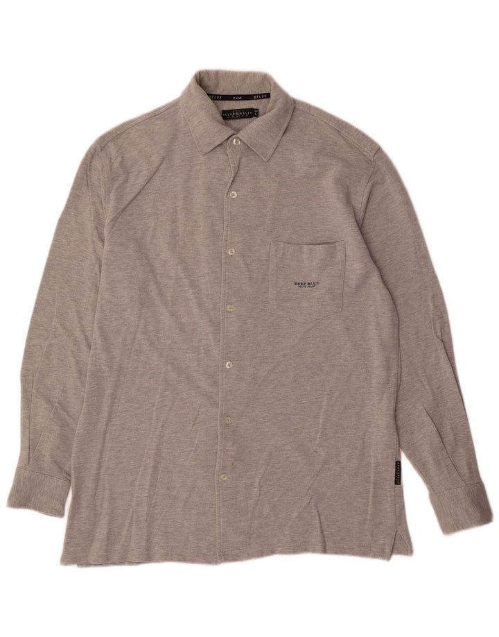 Belfe & Belfe Mens Shirt Large Grey Cotton
