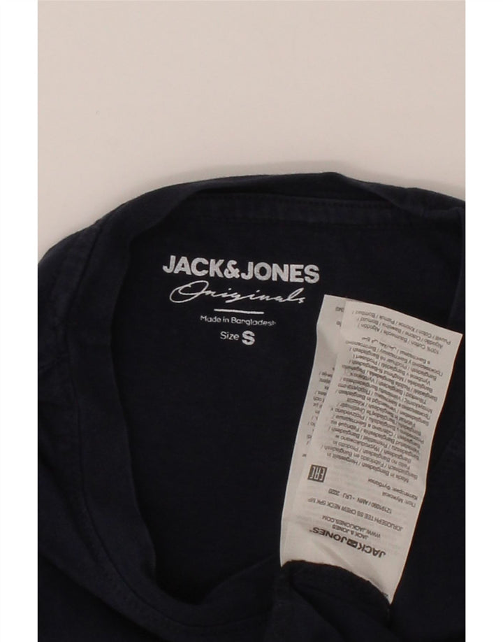 JACK & JONES Mens T-Shirt Top Small Navy Blue Cotton Vintage Jack & Jones and Second-Hand Jack & Jones from Messina Hembry 
