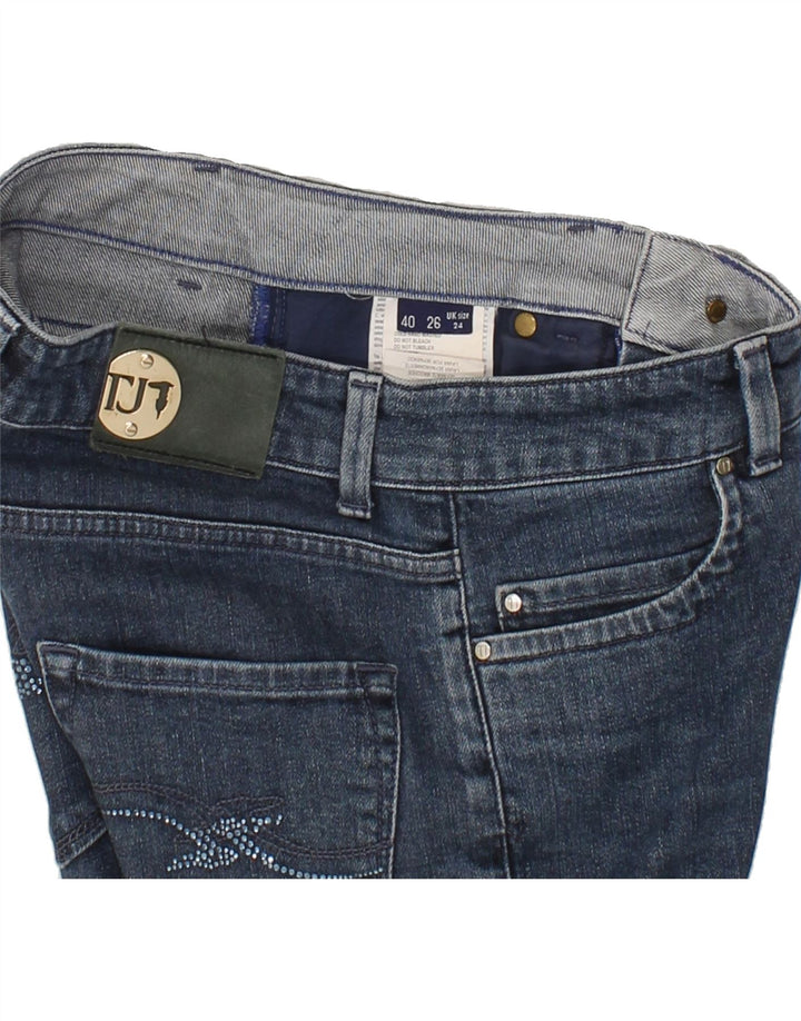 TRUSSARDI Womens Slim Jeans W24 L31 Blue Cotton Vintage Trussardi and Second-Hand Trussardi from Messina Hembry 