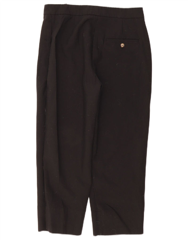 MARKS & SPENCER Womens Cropped Trousers UK 12 Medium W30 L22  Black