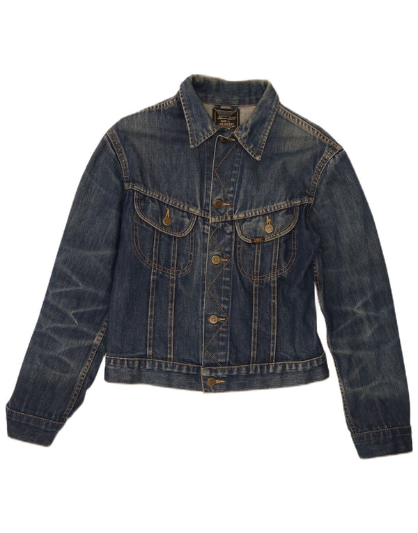 Lee Womens Denim Jacket UK 14 Large Blue Cotton