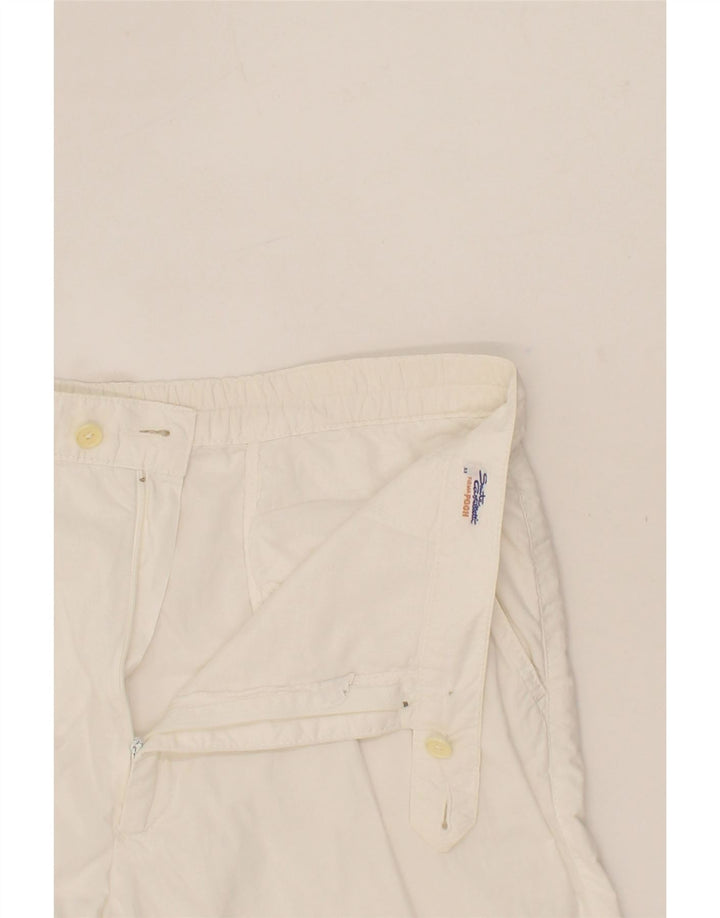 VINTAGE Mens Chino Shorts W33 Medium  White Cotton Vintage Vintage and Second-Hand Vintage from Messina Hembry 