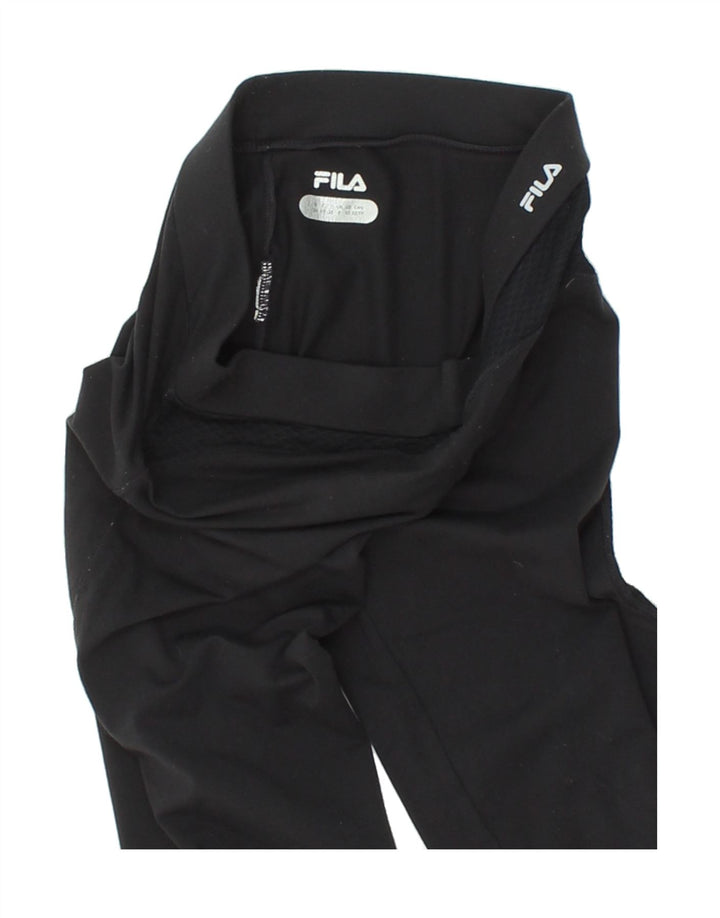 FILA Womens Capri Leggings UK 8 Small Black Vintage Fila and Second-Hand Fila from Messina Hembry 